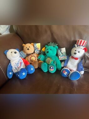 4 Limited Treasures Patriotic Bears - Liberty, Lady Liberty, Sacagawea, Sam